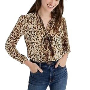 J. Crew Leopard Print Blouse